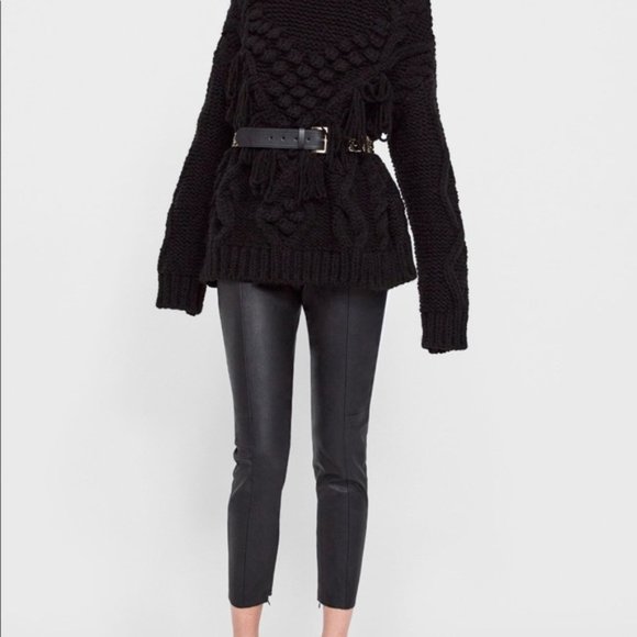 Zara Pants - Zara Zipper Leather Like Leggings